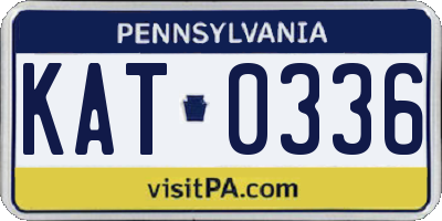 PA license plate KAT0336