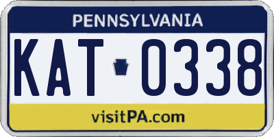 PA license plate KAT0338