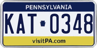 PA license plate KAT0348