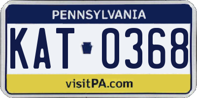 PA license plate KAT0368