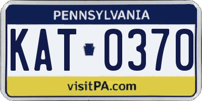 PA license plate KAT0370