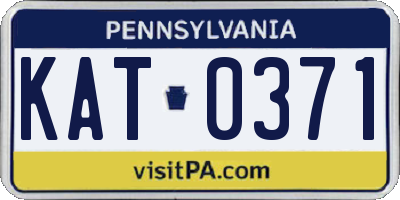 PA license plate KAT0371