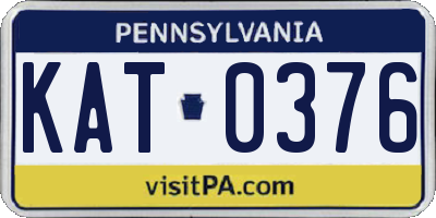 PA license plate KAT0376