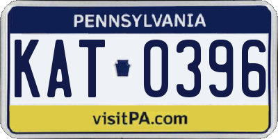 PA license plate KAT0396