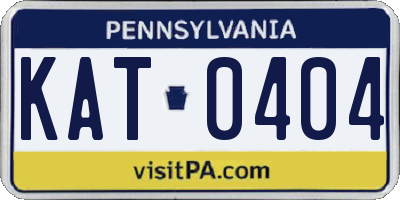 PA license plate KAT0404