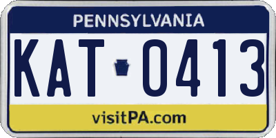 PA license plate KAT0413