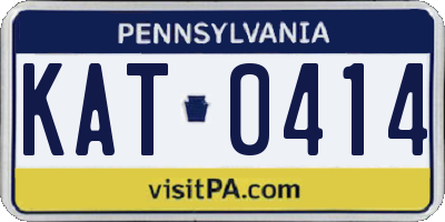 PA license plate KAT0414
