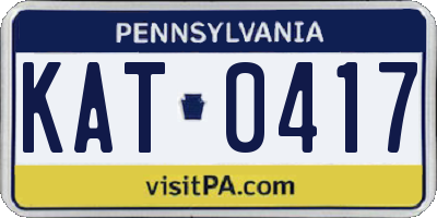 PA license plate KAT0417