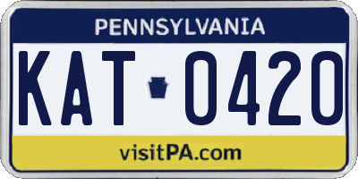 PA license plate KAT0420