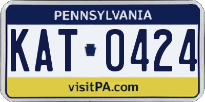 PA license plate KAT0424