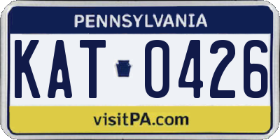 PA license plate KAT0426