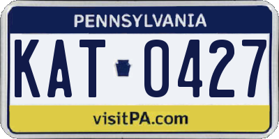 PA license plate KAT0427
