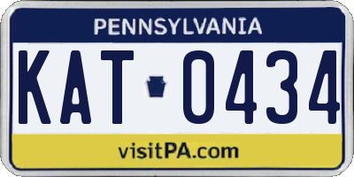PA license plate KAT0434