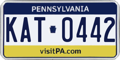 PA license plate KAT0442