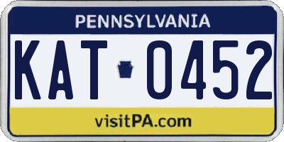 PA license plate KAT0452
