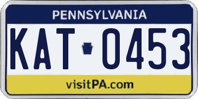 PA license plate KAT0453
