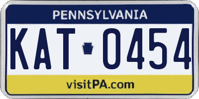 PA license plate KAT0454
