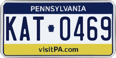 PA license plate KAT0469
