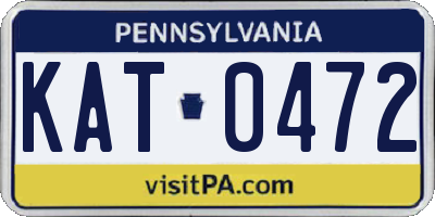 PA license plate KAT0472