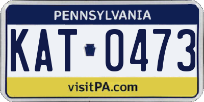 PA license plate KAT0473