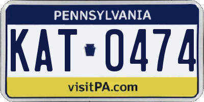 PA license plate KAT0474