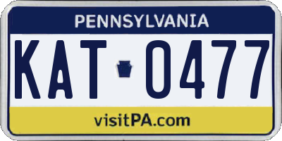 PA license plate KAT0477