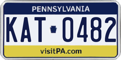 PA license plate KAT0482