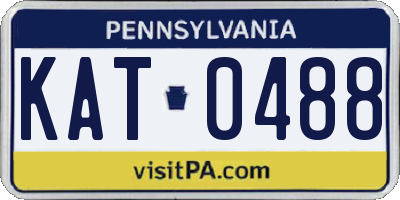 PA license plate KAT0488