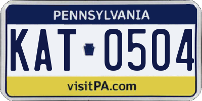 PA license plate KAT0504
