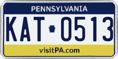 PA license plate KAT0513