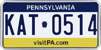 PA license plate KAT0514