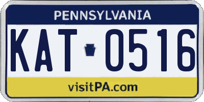 PA license plate KAT0516