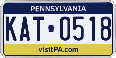 PA license plate KAT0518