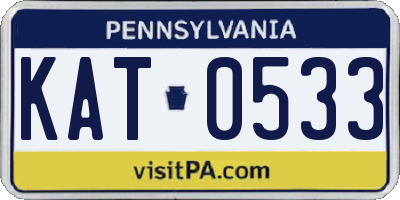 PA license plate KAT0533