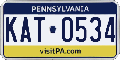 PA license plate KAT0534