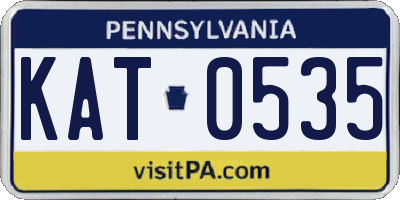 PA license plate KAT0535