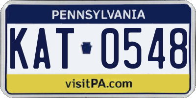 PA license plate KAT0548