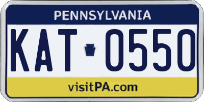 PA license plate KAT0550