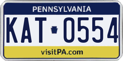 PA license plate KAT0554
