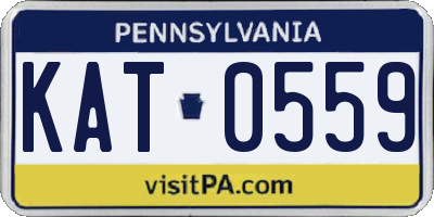 PA license plate KAT0559