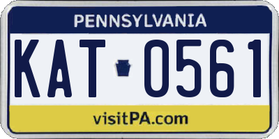 PA license plate KAT0561