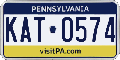 PA license plate KAT0574