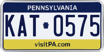 PA license plate KAT0575