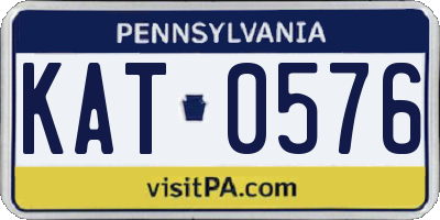 PA license plate KAT0576