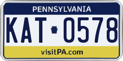 PA license plate KAT0578