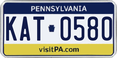 PA license plate KAT0580