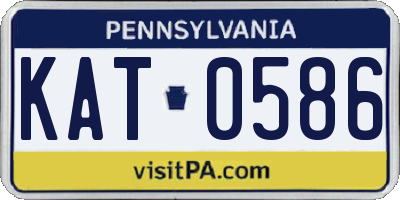 PA license plate KAT0586