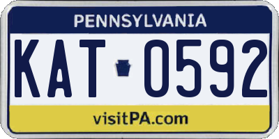 PA license plate KAT0592