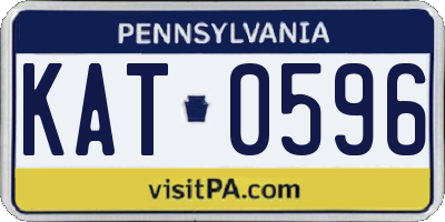 PA license plate KAT0596