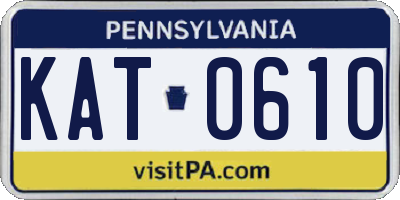 PA license plate KAT0610